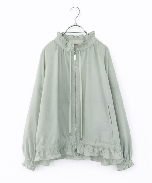 Marilyn Moon（マリリンムーン） ブルゾン アウター pleats sheer