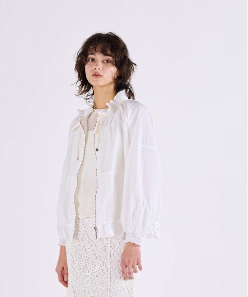 Marilyn Moon（マリリンムーン） ブルゾン アウター pleats sheer