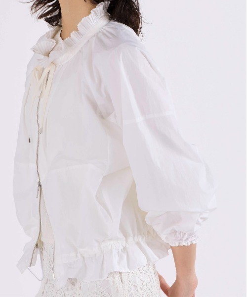 Marilyn Moon（マリリンムーン） ブルゾン アウター pleats sheer