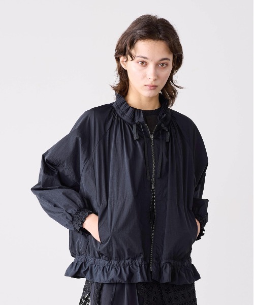Marilyn Moon（マリリンムーン） ブルゾン アウター pleats sheer