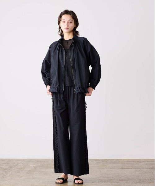Marilyn Moon（マリリンムーン） ブルゾン アウター pleats sheer