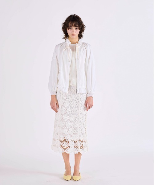 Marilyn Moon（マリリンムーン） ブルゾン アウター pleats sheer
