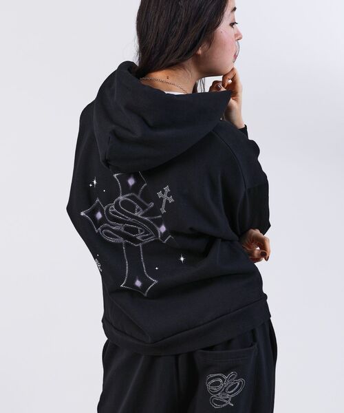 「SEQUENZ」 ジップアップパーカー MEDIUM ダークネイビー メンズ_画像3