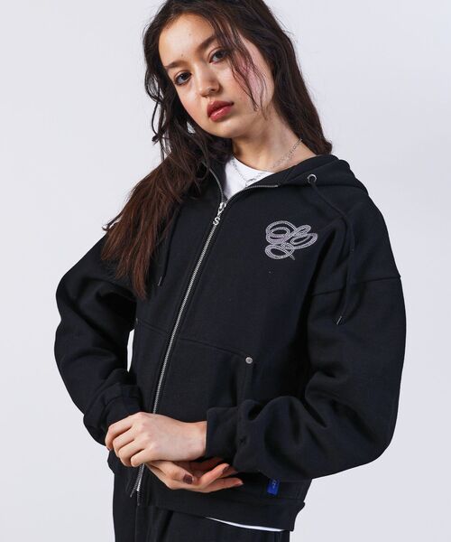 「SEQUENZ」 ジップアップパーカー MEDIUM ダークネイビー メンズ_画像4