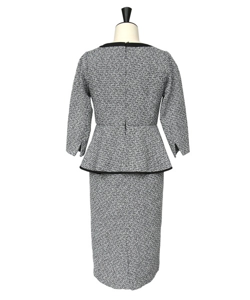 「RUIRUE BOUTIQUE」 7分袖ワンピース L ネイビー レディース_画像3