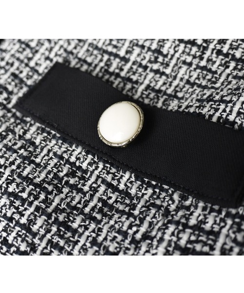 「RUIRUE BOUTIQUE」 7分袖ワンピース L ネイビー レディース_画像8