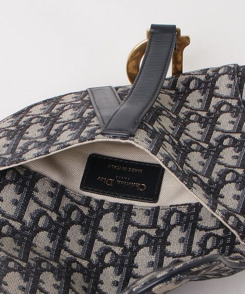 「Christian Dior」 オブリーク サドル ウエストポーチ ショルダーバッグ - ブラック レディースの画像