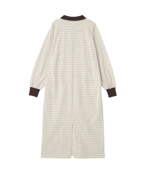 frene ボーダー ポロ襟 レース切替 ワンピース アイボリー CRAFT STANDARD BOUTIQUE（クラフトスタンダードブティック