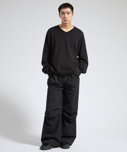 Parts Lab. パンツ 「Parts Lab.」Herringbone Tuck Volume Pants