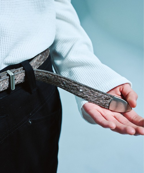 Camphor wood ベルト VEGAN HARAKO WESTERN BELT / ヴィーガンハラコ Camphor wood ベルト VEGAN HARAKO WESTERN BELT / ヴィーガンハラコ