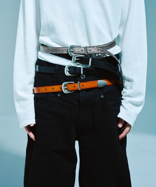 Camphor wood ベルト VEGAN HARAKO WESTERN BELT / ヴィーガンハラコ