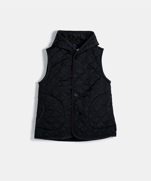 LAVENHAM ブラックベスト フード付き LAVENHAM（ラベンハム） ベスト ジレ Lightweight Barton Womens