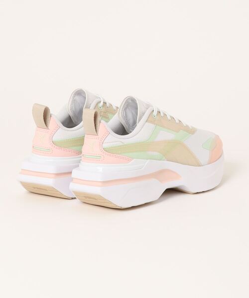 「PUMA」 ローカットスニーカー 25.5cm ホワイト×ブルー レディース_画像2