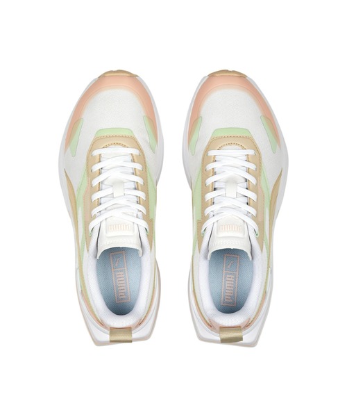 「PUMA」 ローカットスニーカー 25.5cm ホワイト×ブルー レディース_画像9