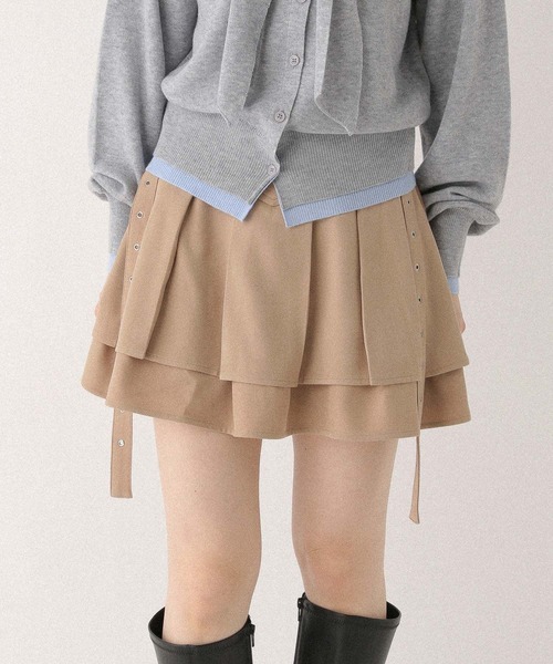 Heather（ヘザー） スカート アイレットプリーツミニスカート 656649
