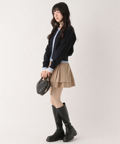 Heather（ヘザー） スカート アイレットプリーツミニスカート 656649