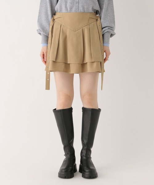 Heather（ヘザー） スカート アイレットプリーツミニスカート 656649