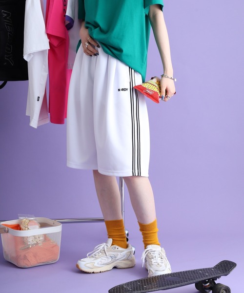 「NERDY」 ハーフパンツ L ホワイト メンズ_画像3