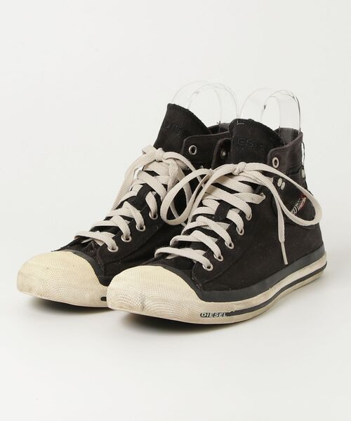 DIESEL(ディーゼル) ハイカットスニーカー 27cm ブラック メンズ DIESEL(ディーゼル) ハイカットスニーカー 27cm ブラック メンズ