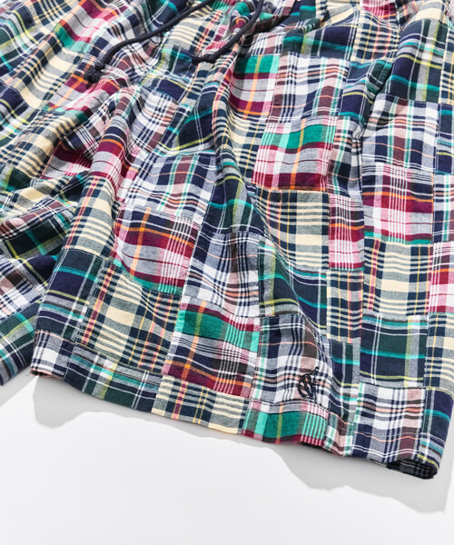 パンツ NAUTICA/ノーティカ パッチワーク マドラスチェック ワーク イージーショーツ メンズ_13