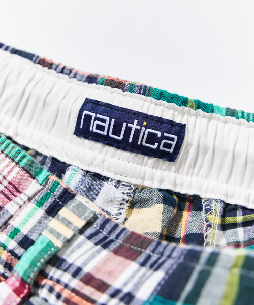 パンツ NAUTICA/ノーティカ パッチワーク マドラスチェック ワーク イージーショーツ メンズ_16