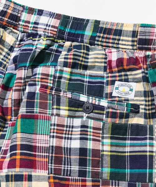 パンツ NAUTICA/ノーティカ パッチワーク マドラスチェック ワーク イージーショーツ メンズ_18