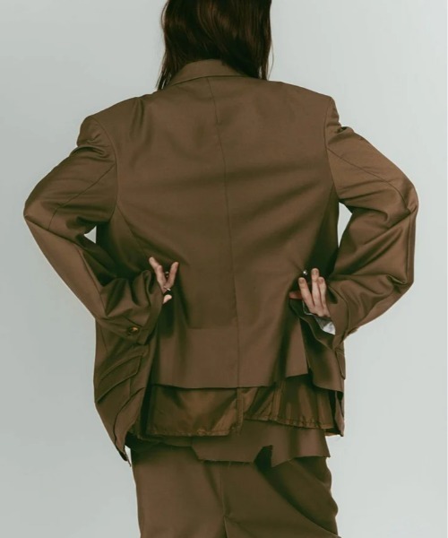 knuth marf unique nep knit jacket ブラウン Knuth Marf - フーデッド カーディガンニット (ライラック) hooded
