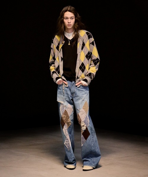 MASU（エムエーエスユー） ジーンズ MB DIAMOND WIDE JEANS メンズ