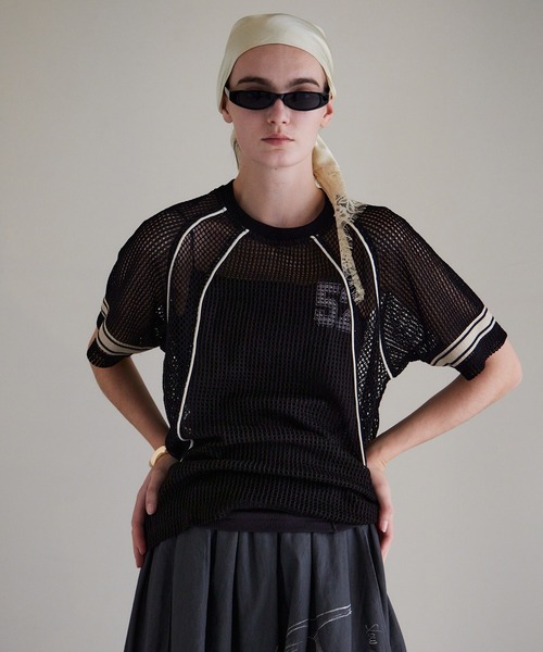 MAISON SPECIAL（メゾンスペシャル） tシャツ Numbering Mesh T-Shirt