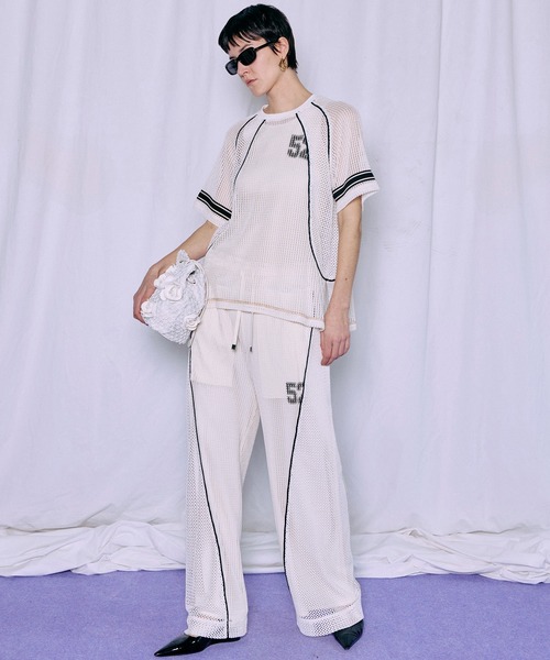 トップス MAISON SPECIAL Numbering Big V-neck Tee MAISON SPECIAL（メゾンスペシャル） tシャツ Numbering Mesh T-Shirt