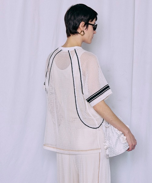 chibi様 maison special メッシュトップス MAISON SPECIAL（メゾンスペシャル）の「Mesh Short Hoodie/メッシュ
