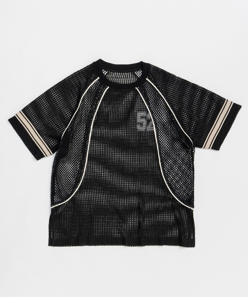 MAISON SPECIAL（メゾンスペシャル） tシャツ 半袖 Numbering Mesh T