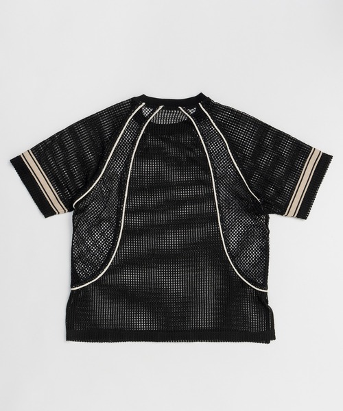 ポポ's　MAISON SPECIAL メタリックメッシュ SALE】Logo Tape Mesh Tote Bag