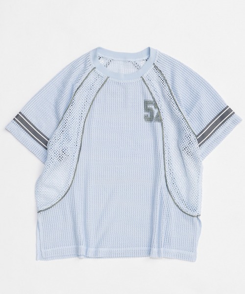 ポポ's　MAISON SPECIAL メタリックメッシュ SALE】Logo Tape Mesh Tote Bag