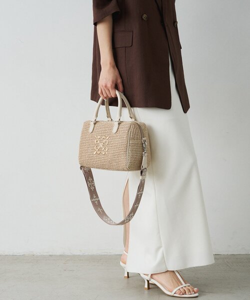 未使用級✨russet ラシット　2way ショルダーバッグ　ベージュ　ボストン russet（ラシット） 2WAYバッグ - ベージュ レディース : ZOZOTOWN