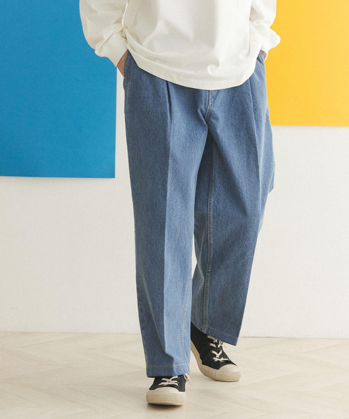 「FORK&SPOON」 デニムパンツ 4 ネイビー レディース_画像7