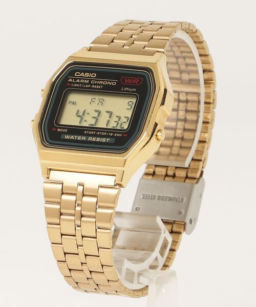 CASIO（カシオ） デジタル腕時計 FREE ブラック×ゴールド メンズ