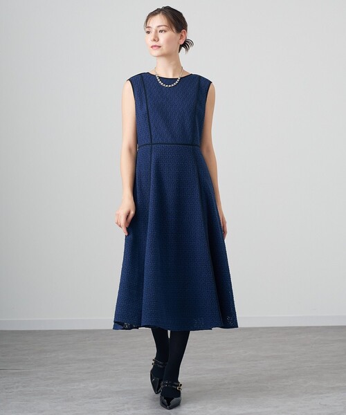ANAYI（アナイ） ノースリーブワンピース 38 ネイビー レディース 