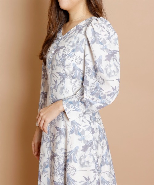 「SWINGLE」 長袖ワンピース MEDIUM レッド系その他 レディース_画像5
