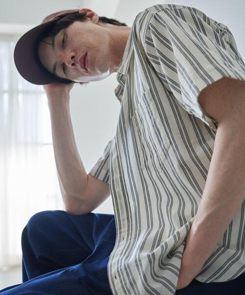 URBAN RESEARCH Sonny Label シャツ 半袖 インドコットンストライプ