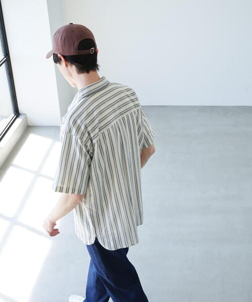 URBAN RESEARCH Sonny Label シャツ 半袖 インドコットンストライプ