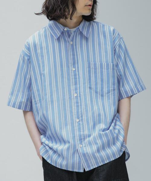 URBAN RESEARCH Sonny Label シャツ 半袖 インドコットンストライプ