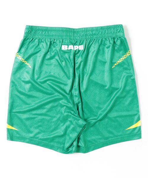 パンツ APE FLAME MONOGRAM JACQUARD RELAXED FIT FOOTBALL SHORTS メンズの画像