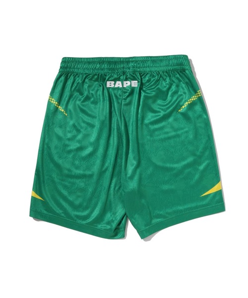 パンツ APE FLAME MONOGRAM JACQUARD RELAXED FIT FOOTBALL SHORTS メンズの画像