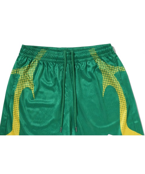 パンツ APE FLAME MONOGRAM JACQUARD RELAXED FIT FOOTBALL SHORTS メンズの画像