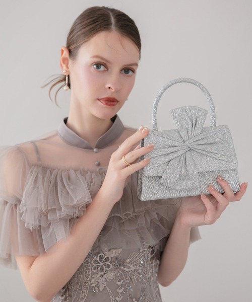 Leja（レジャ） ハンドバッグ 「LEJA」グリッタービッグリボン2WAY
