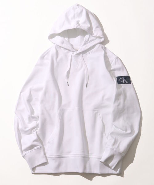 「Calvin Klein Jeans」 プルオーバーパーカー M ホワイト メンズ_画像3