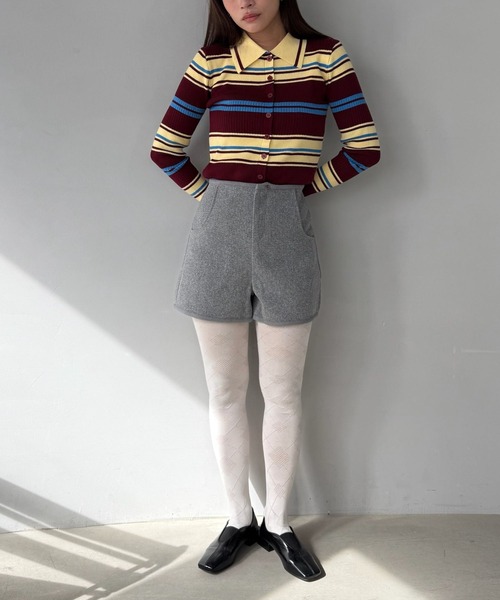 「SANSeLF」 ニットカーディガン FREE カーキ レディース_画像8