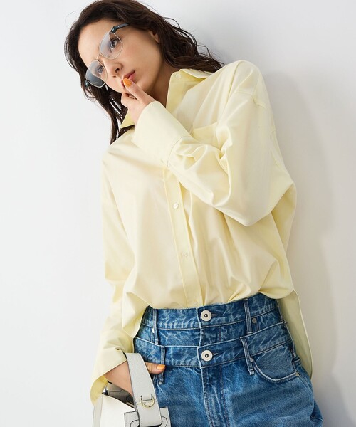 ★新品未使用タグ付★ ノーリーズソフィ ノーリーズ ブラウス カットソー 38 NOLLEY'S Sophi（ノーリーズソフィー） 長袖シャツ 38 サックスブルー