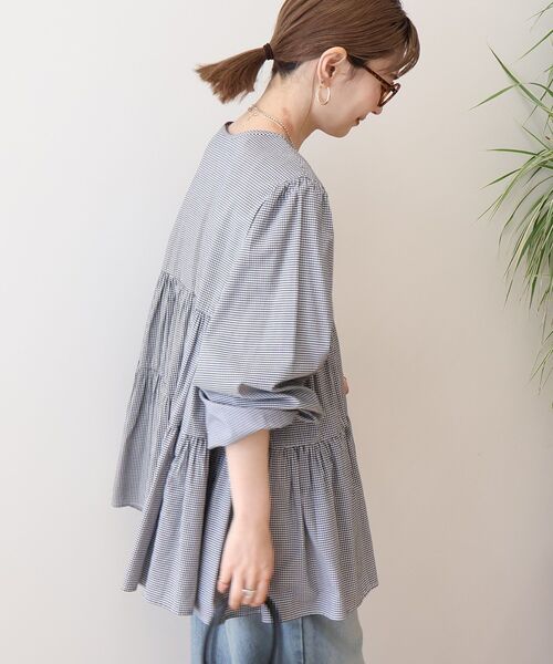 「AMERICAN HOLIC」 長袖ブラウス L オフホワイト レディース_画像4